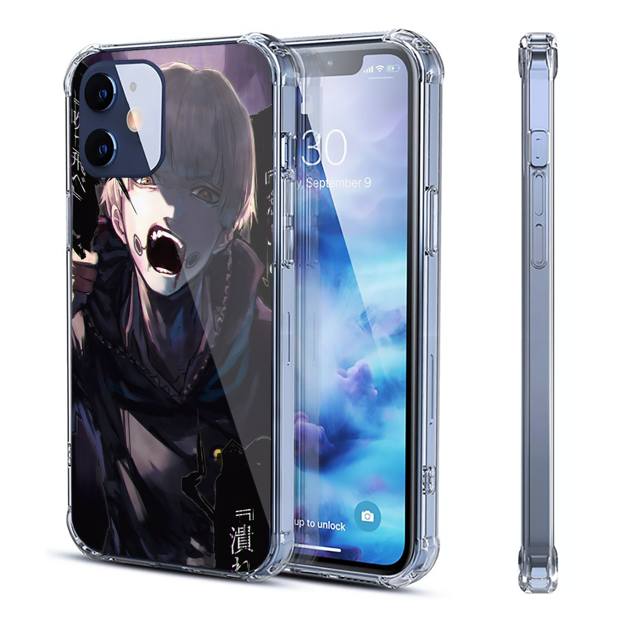 （画像用） 呪術廻戦 Jujutsu Kaisen 【iPhone 12シリーズ対応】透明スマホケース（クリアソフトケース）